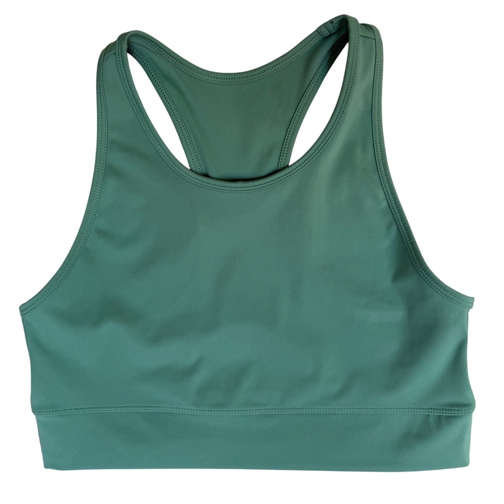 FREE ASSEMBLY Green Racerback Sports Bra Crop Top XXL 18 Cutout Activewear